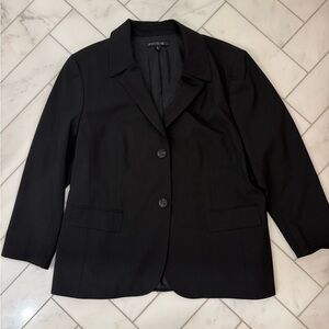 Lafayette 148 New York Black Wool Blazer
